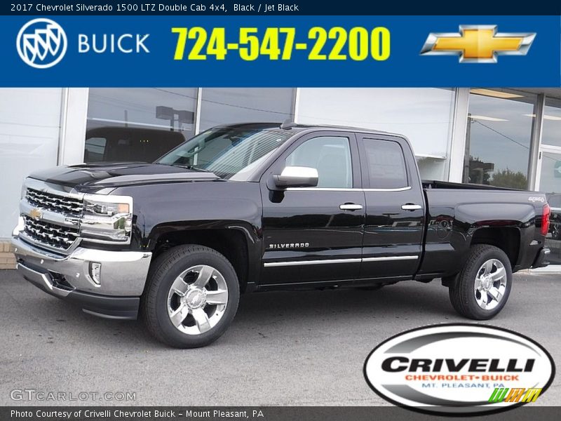 Black / Jet Black 2017 Chevrolet Silverado 1500 LTZ Double Cab 4x4
