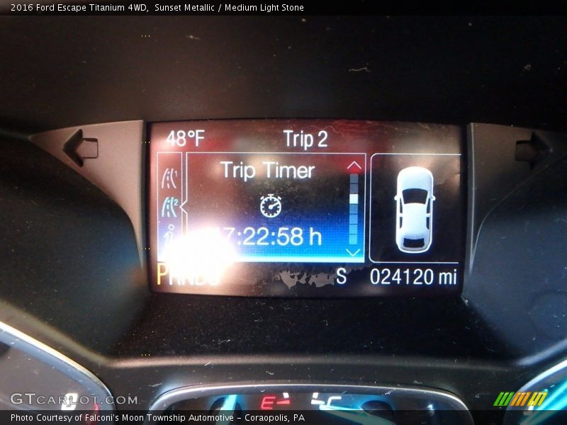 Sunset Metallic / Medium Light Stone 2016 Ford Escape Titanium 4WD