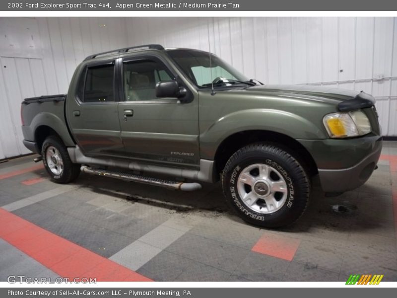 Aspen Green Metallic / Medium Prairie Tan 2002 Ford Explorer Sport Trac 4x4