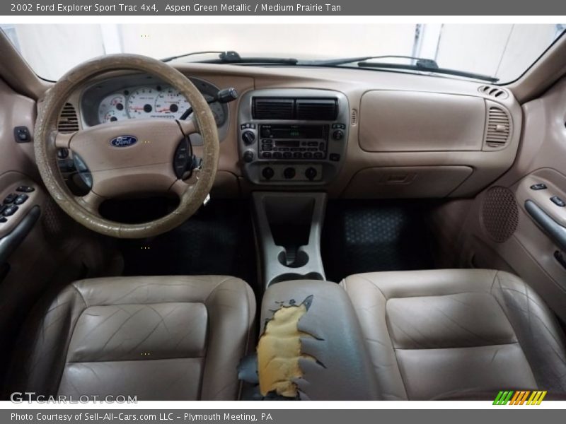 Aspen Green Metallic / Medium Prairie Tan 2002 Ford Explorer Sport Trac 4x4