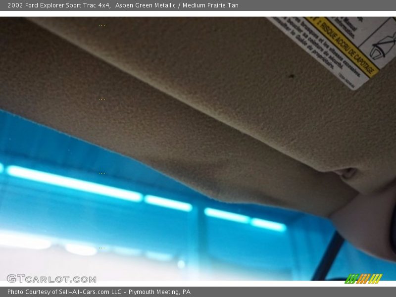 Aspen Green Metallic / Medium Prairie Tan 2002 Ford Explorer Sport Trac 4x4