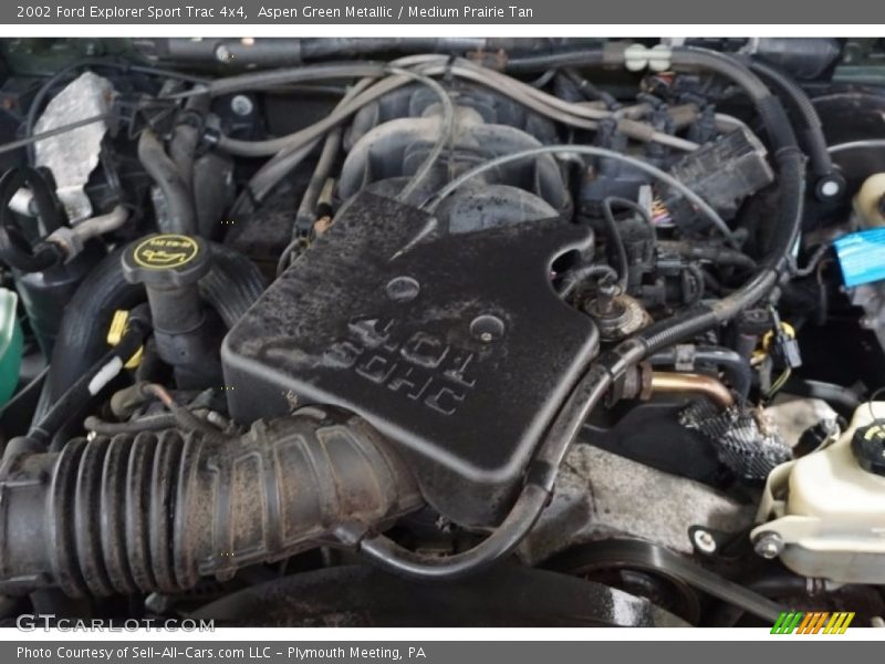 Aspen Green Metallic / Medium Prairie Tan 2002 Ford Explorer Sport Trac 4x4