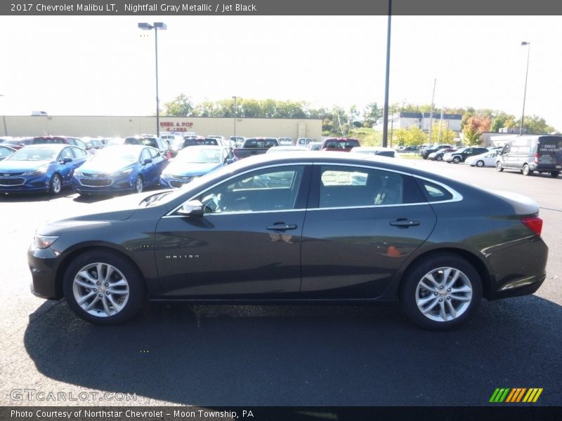 Nightfall Gray Metallic / Jet Black 2017 Chevrolet Malibu LT