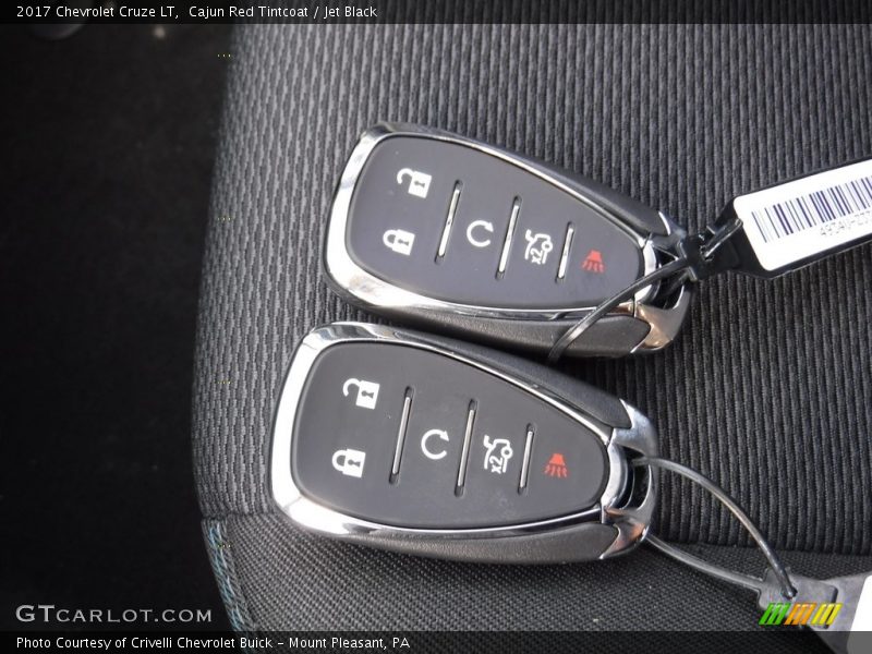 Cajun Red Tintcoat / Jet Black 2017 Chevrolet Cruze LT