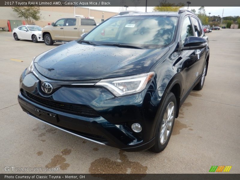 Galactic Aqua Mica / Black 2017 Toyota RAV4 Limited AWD