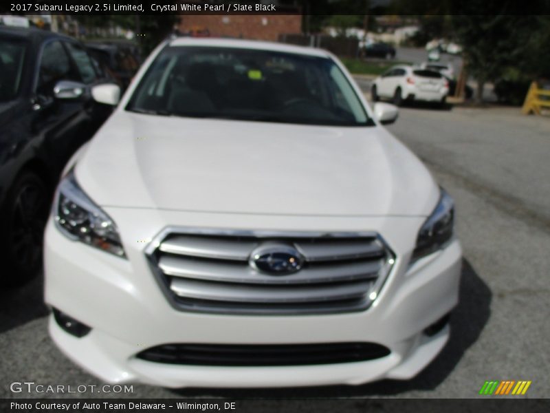 Crystal White Pearl / Slate Black 2017 Subaru Legacy 2.5i Limited