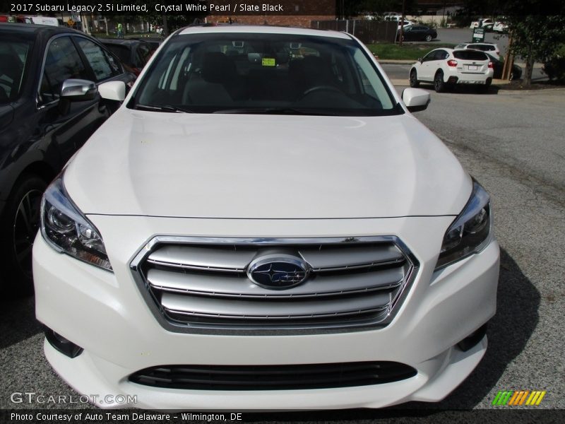 Crystal White Pearl / Slate Black 2017 Subaru Legacy 2.5i Limited