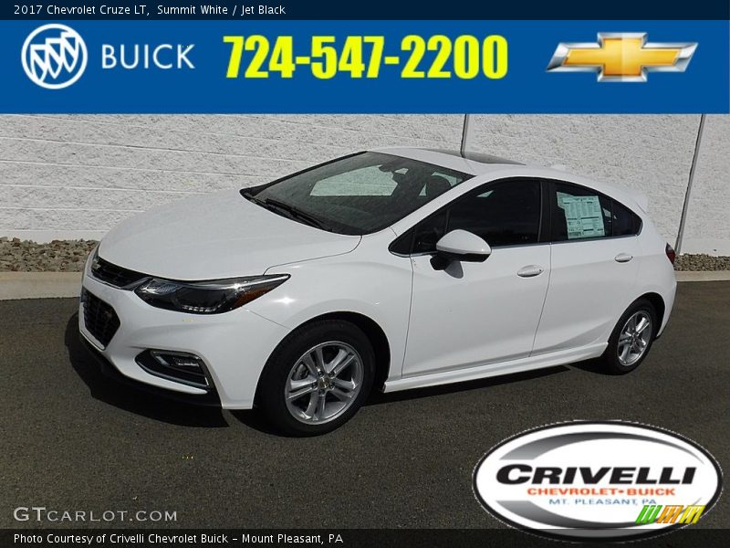 Summit White / Jet Black 2017 Chevrolet Cruze LT