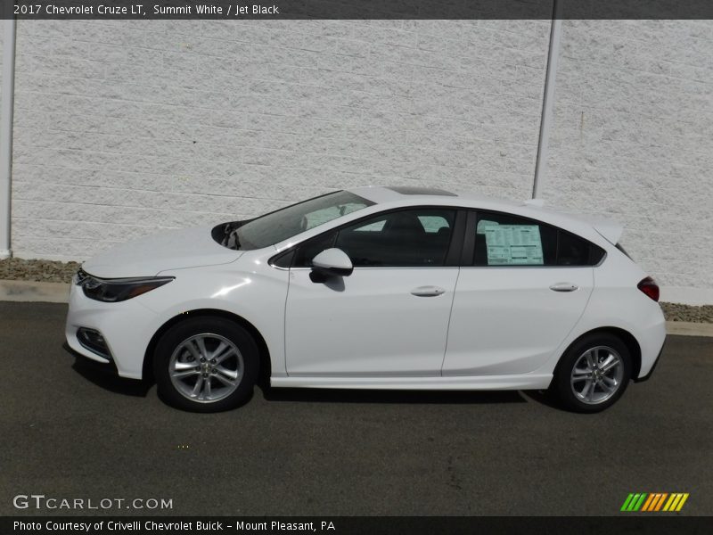 Summit White / Jet Black 2017 Chevrolet Cruze LT