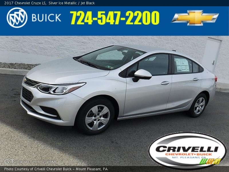 Silver Ice Metallic / Jet Black 2017 Chevrolet Cruze LS
