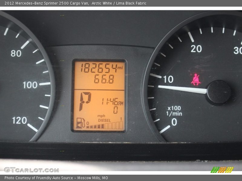 Arctic White / Lima Black Fabric 2012 Mercedes-Benz Sprinter 2500 Cargo Van
