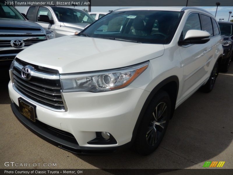 Blizzard Pearl / Ash 2016 Toyota Highlander XLE