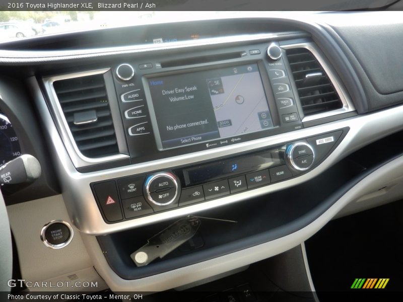 Blizzard Pearl / Ash 2016 Toyota Highlander XLE