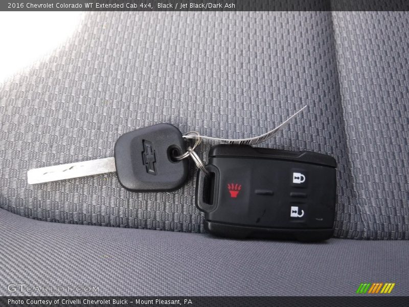 Black / Jet Black/Dark Ash 2016 Chevrolet Colorado WT Extended Cab 4x4