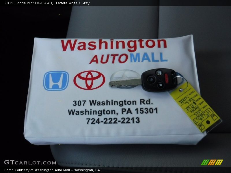 Taffeta White / Gray 2015 Honda Pilot EX-L 4WD