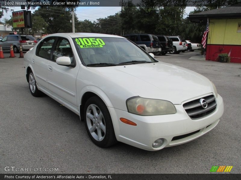 Glacier White Pearl / Blond 2002 Nissan Maxima GLE