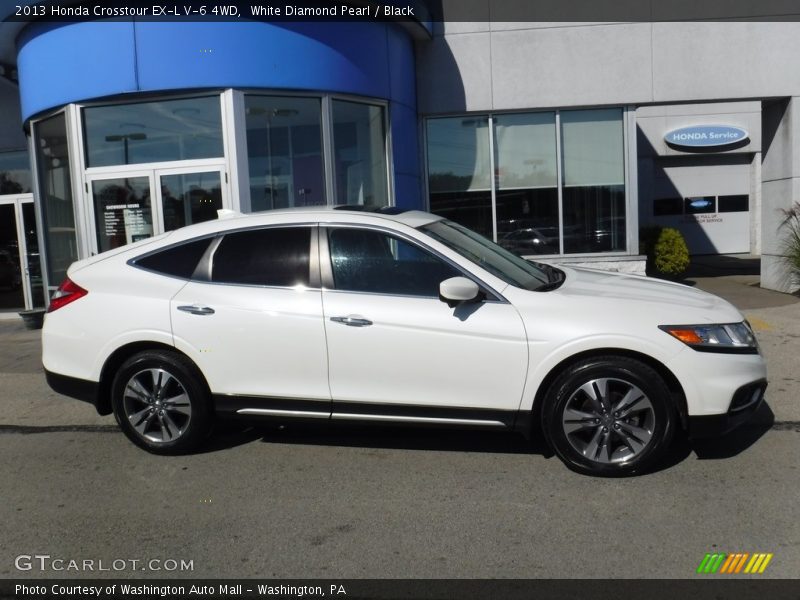 White Diamond Pearl / Black 2013 Honda Crosstour EX-L V-6 4WD
