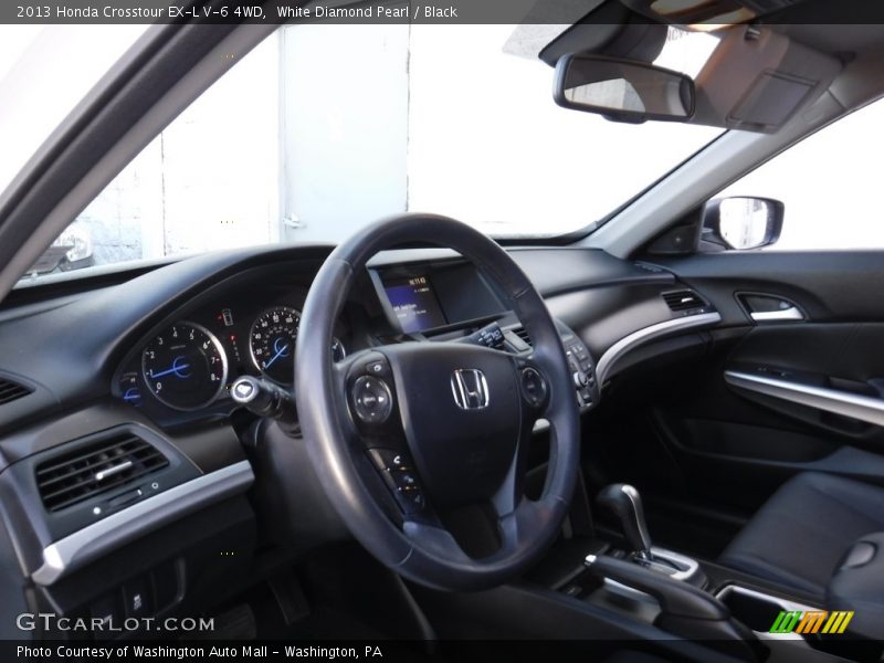 White Diamond Pearl / Black 2013 Honda Crosstour EX-L V-6 4WD