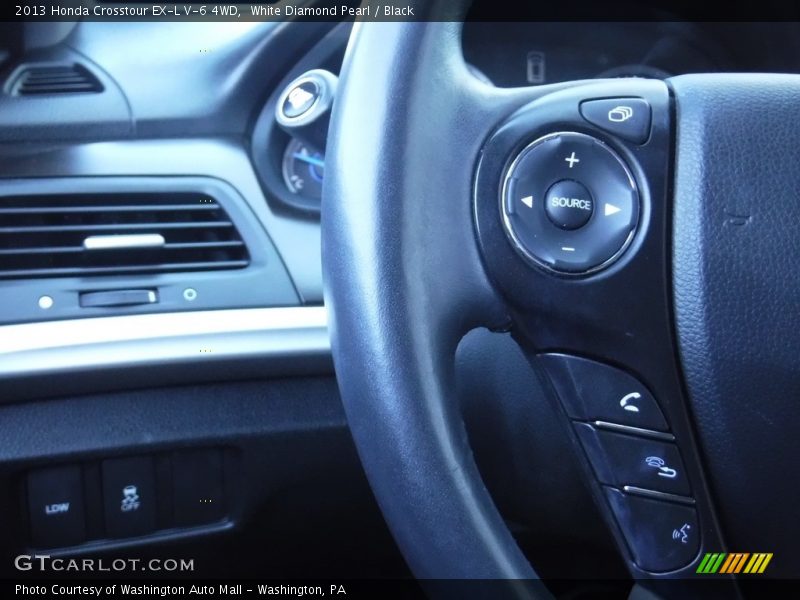 White Diamond Pearl / Black 2013 Honda Crosstour EX-L V-6 4WD
