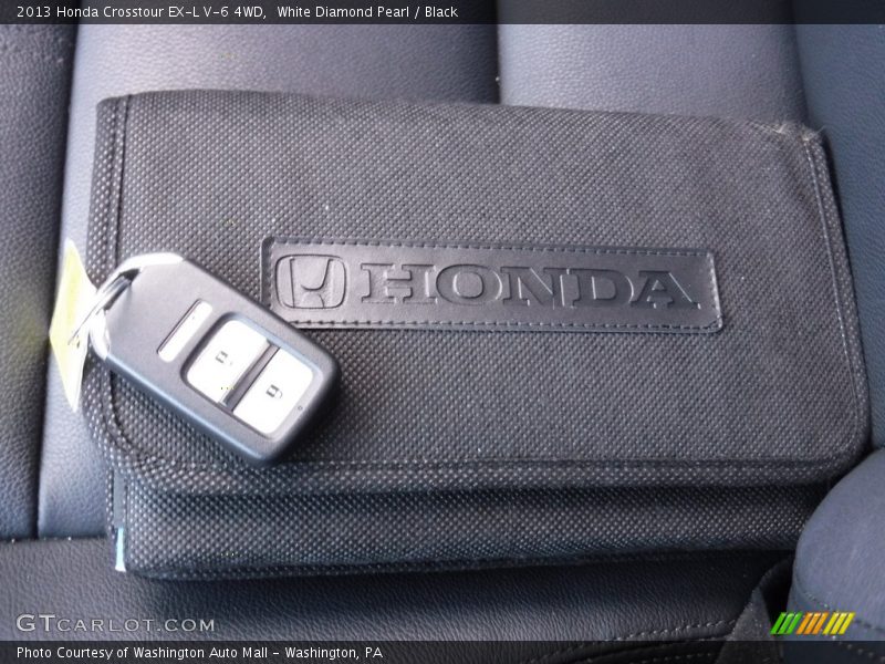 White Diamond Pearl / Black 2013 Honda Crosstour EX-L V-6 4WD