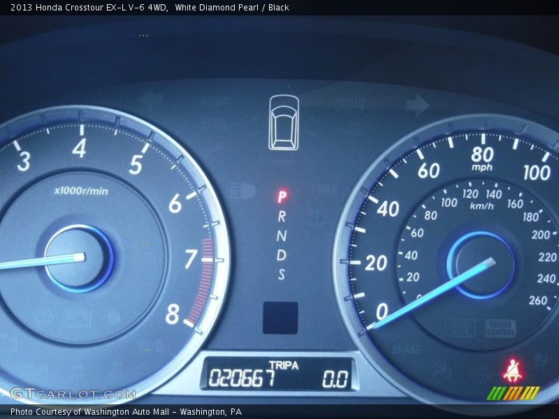White Diamond Pearl / Black 2013 Honda Crosstour EX-L V-6 4WD