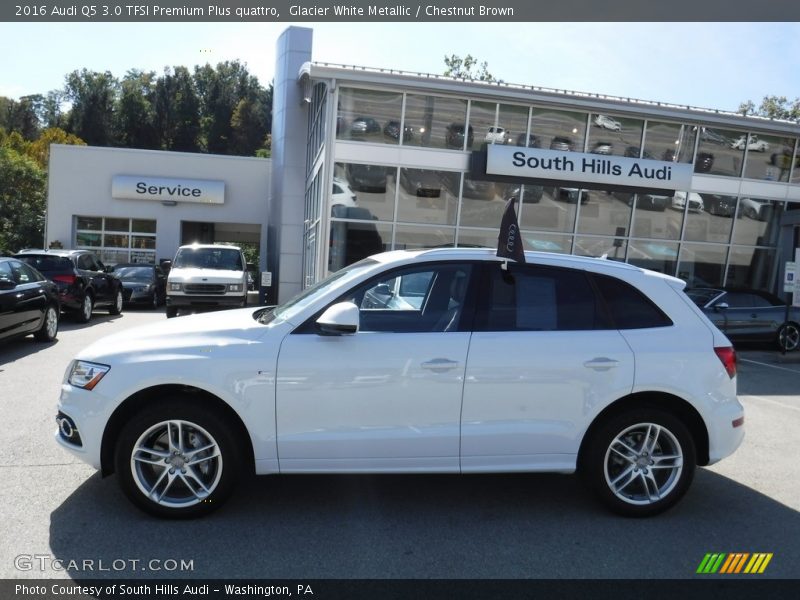 Glacier White Metallic / Chestnut Brown 2016 Audi Q5 3.0 TFSI Premium Plus quattro