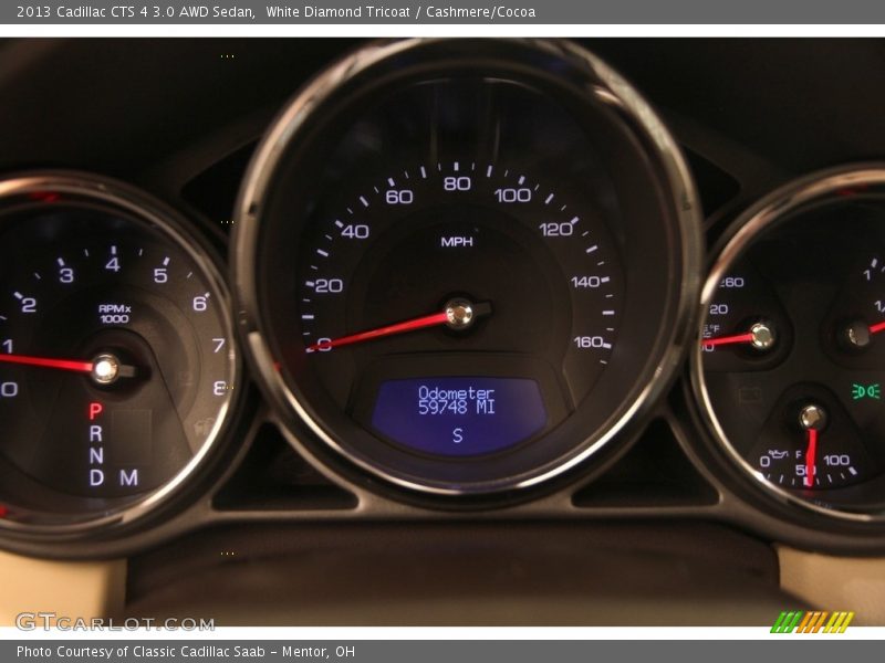 White Diamond Tricoat / Cashmere/Cocoa 2013 Cadillac CTS 4 3.0 AWD Sedan