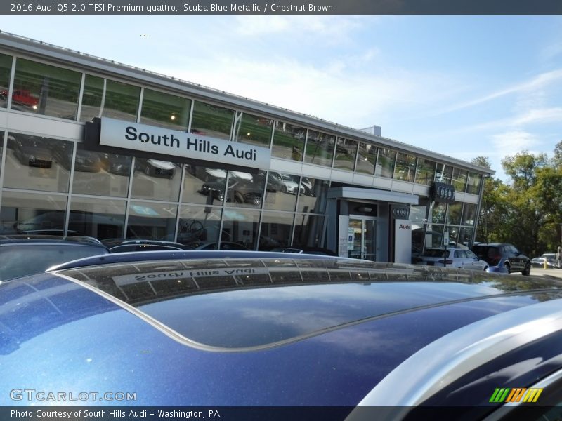 Scuba Blue Metallic / Chestnut Brown 2016 Audi Q5 2.0 TFSI Premium quattro