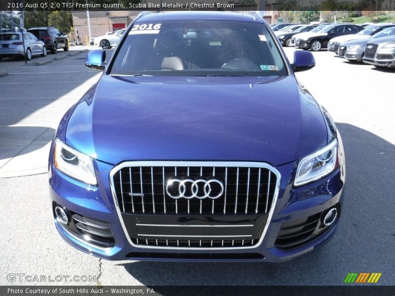 Scuba Blue Metallic / Chestnut Brown 2016 Audi Q5 2.0 TFSI Premium quattro