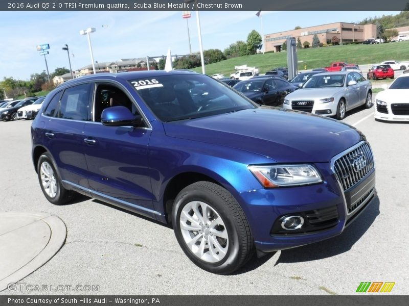 Scuba Blue Metallic / Chestnut Brown 2016 Audi Q5 2.0 TFSI Premium quattro