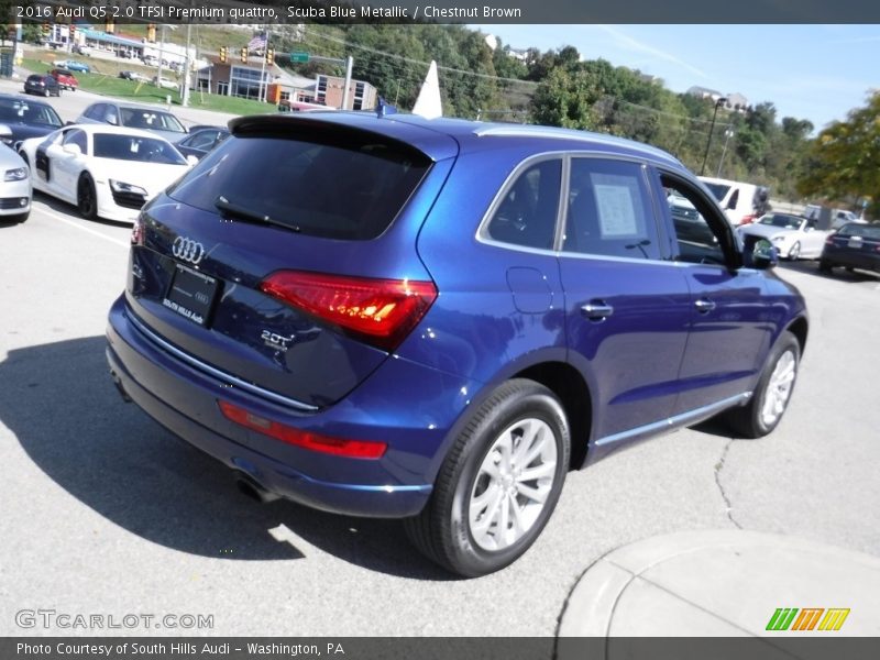 Scuba Blue Metallic / Chestnut Brown 2016 Audi Q5 2.0 TFSI Premium quattro
