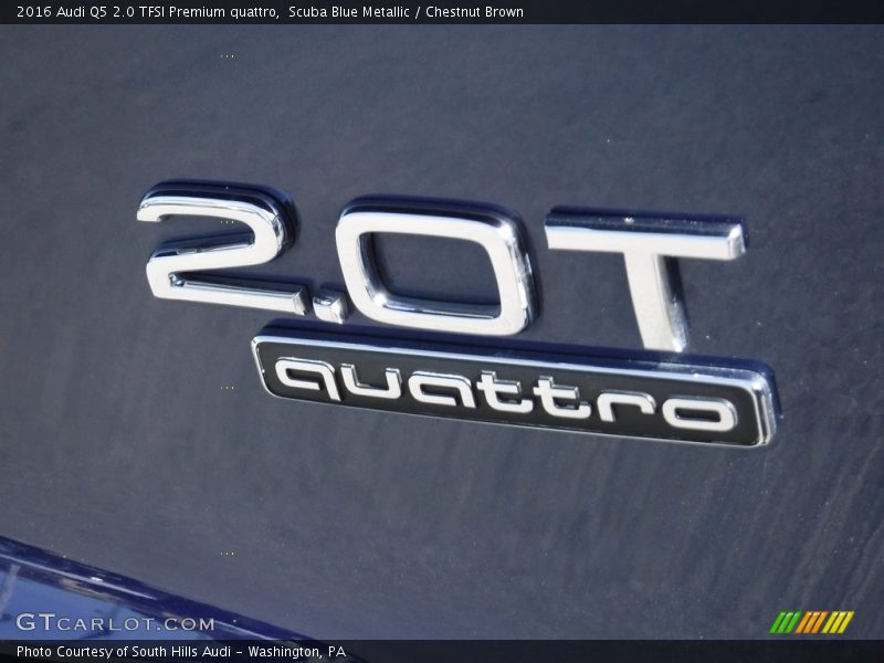 Scuba Blue Metallic / Chestnut Brown 2016 Audi Q5 2.0 TFSI Premium quattro