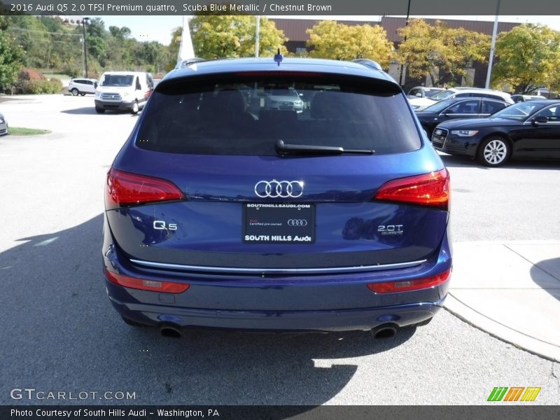 Scuba Blue Metallic / Chestnut Brown 2016 Audi Q5 2.0 TFSI Premium quattro