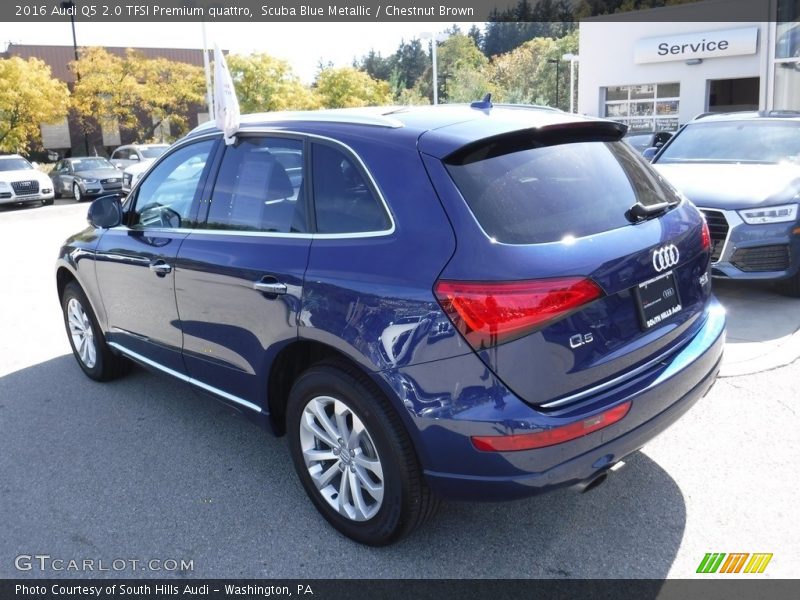 Scuba Blue Metallic / Chestnut Brown 2016 Audi Q5 2.0 TFSI Premium quattro
