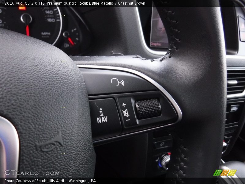 Scuba Blue Metallic / Chestnut Brown 2016 Audi Q5 2.0 TFSI Premium quattro