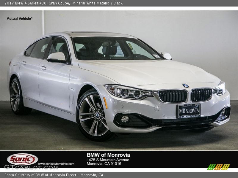 Mineral White Metallic / Black 2017 BMW 4 Series 430i Gran Coupe