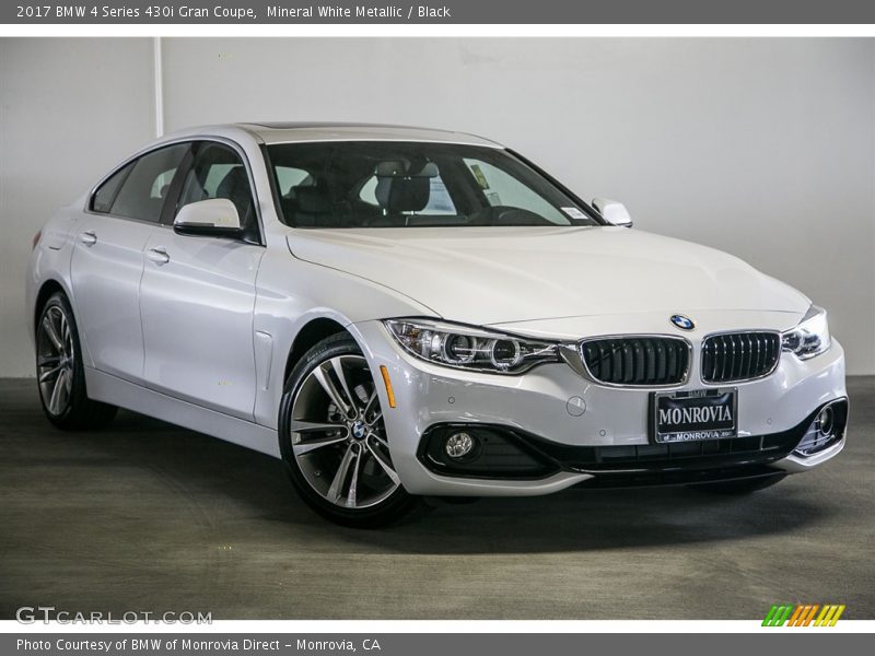 Mineral White Metallic / Black 2017 BMW 4 Series 430i Gran Coupe