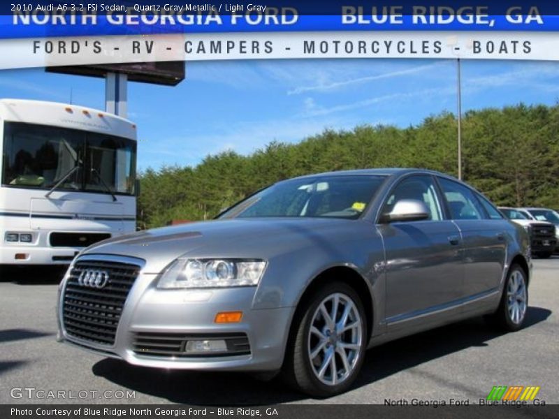 Quartz Gray Metallic / Light Gray 2010 Audi A6 3.2 FSI Sedan