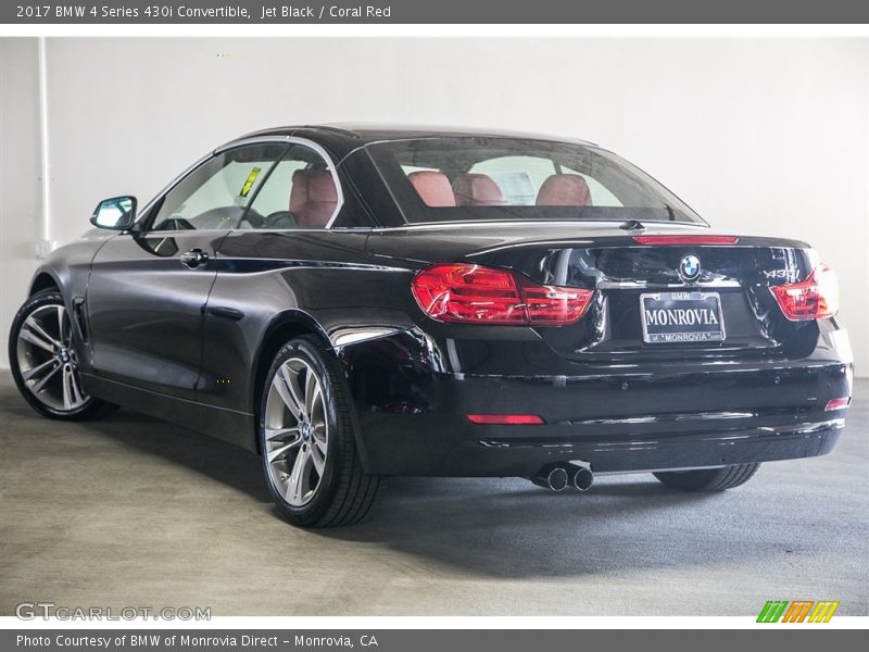 Jet Black / Coral Red 2017 BMW 4 Series 430i Convertible