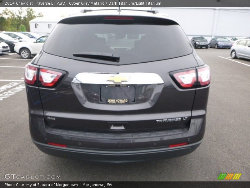 Cyber Grey Metallic / Dark Titanium/Light Titanium 2014 Chevrolet Traverse LT AWD