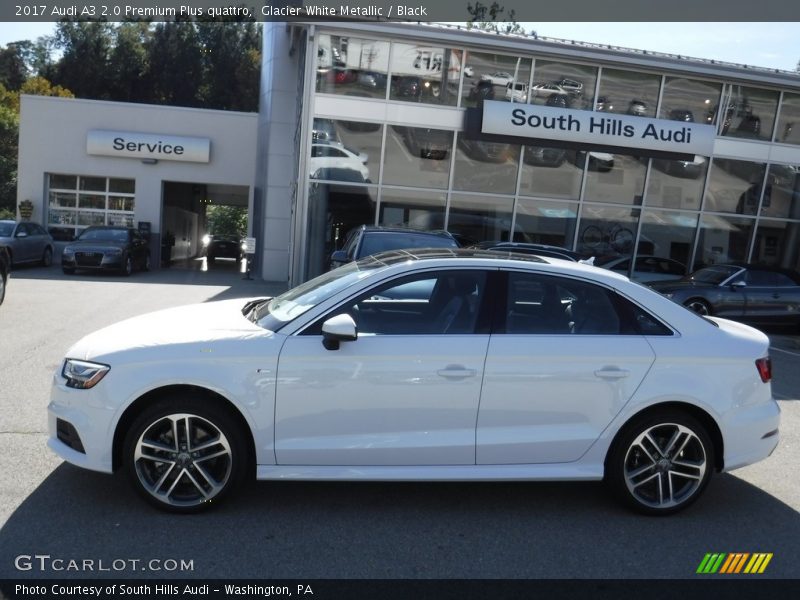 Glacier White Metallic / Black 2017 Audi A3 2.0 Premium Plus quattro