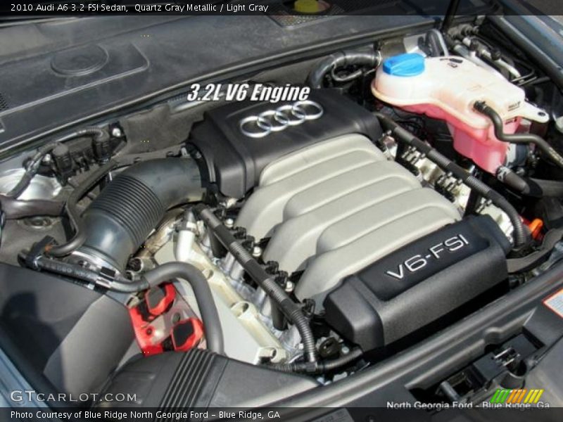 Quartz Gray Metallic / Light Gray 2010 Audi A6 3.2 FSI Sedan