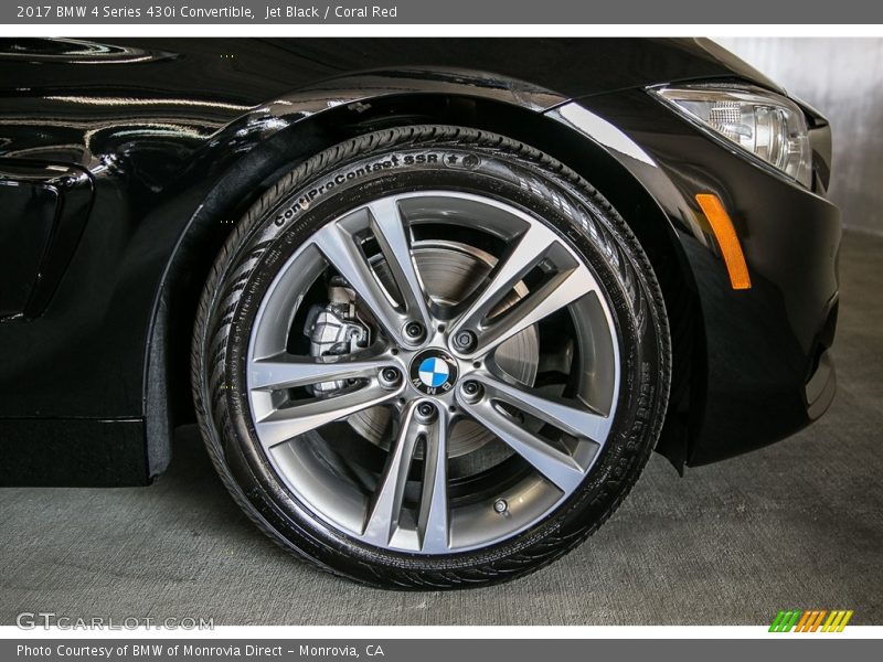 Jet Black / Coral Red 2017 BMW 4 Series 430i Convertible