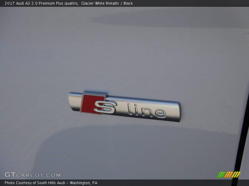 Glacier White Metallic / Black 2017 Audi A3 2.0 Premium Plus quattro