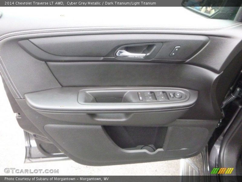 Cyber Grey Metallic / Dark Titanium/Light Titanium 2014 Chevrolet Traverse LT AWD