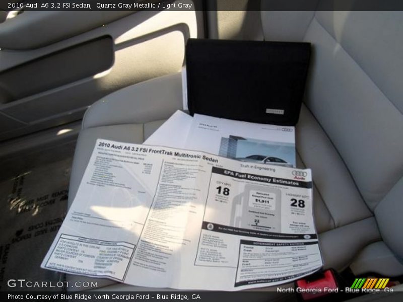 Quartz Gray Metallic / Light Gray 2010 Audi A6 3.2 FSI Sedan