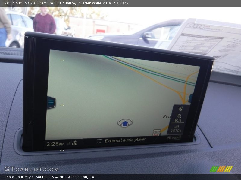 Glacier White Metallic / Black 2017 Audi A3 2.0 Premium Plus quattro