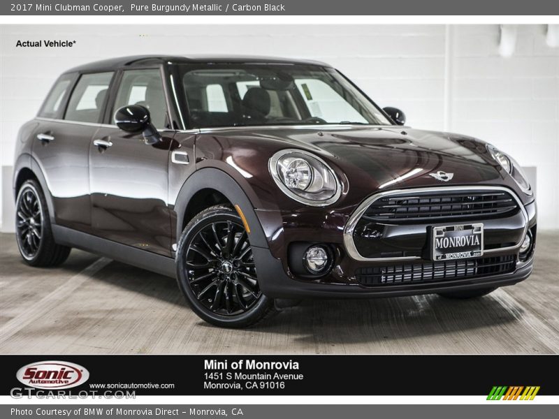 Pure Burgundy Metallic / Carbon Black 2017 Mini Clubman Cooper