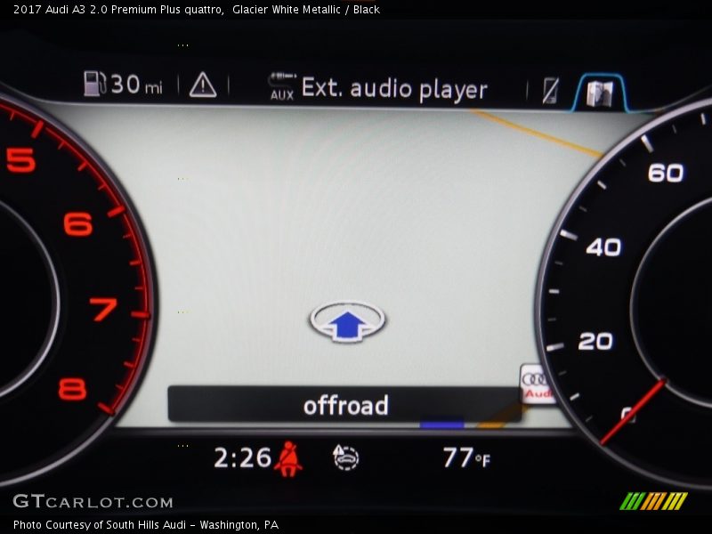 Glacier White Metallic / Black 2017 Audi A3 2.0 Premium Plus quattro