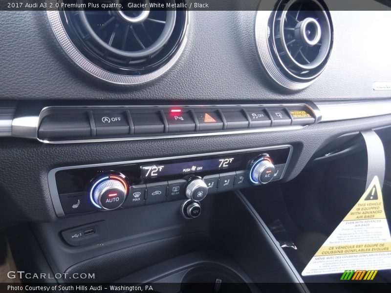 Glacier White Metallic / Black 2017 Audi A3 2.0 Premium Plus quattro